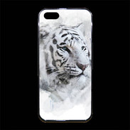 Coque iPhone 5/5S Premium Tigre blanc 100