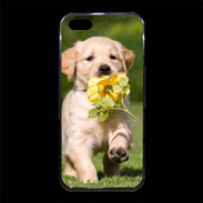 Coque iPhone 5/5S Premium Chiot Golden red river