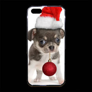Coque iPhone 5/5S Premium Chihuahua de noël