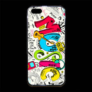 Coque iPhone 5/5S Premium Graffiti Musique