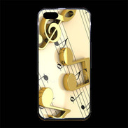 Coque iPhone 5/5S Premium Portée de notes en or
