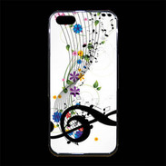 Coque iPhone 5/5S Premium Farandole de notes de musique 1