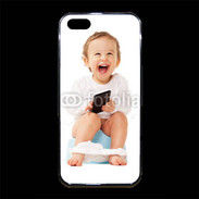 Coque iPhone 5/5S Premium Bébé accro au mobile