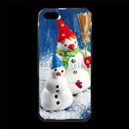 Coque iPhone 5/5S Premium Bonhommes de neige