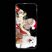 Coque iPhone 5/5S Premium Chaton et Chiot Noël