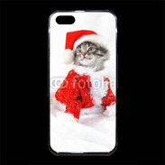 Coque iPhone 5/5S Premium Chat Noël 3