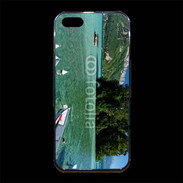 Coque iPhone 5/5S Premium Barques sur le lac d'Annecy