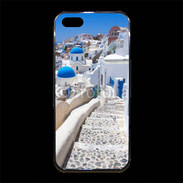 Coque iPhone 5/5S Premium Village sur l'Île de Santorini en Grêce