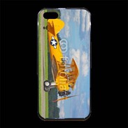 Coque iPhone 5/5S Premium Avio Biplan jaune