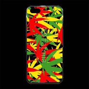 Coque iPhone 5/5S Premium Fond de cannabis coloré