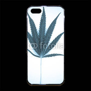 Coque iPhone 5/5S Premium Marijuana en bleu et blanc
