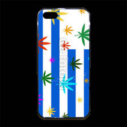 Coque iPhone 5/5S Premium Drapeau Uruguay cannabis