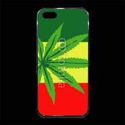 Coque iPhone 5/5S Premium Drapeau reggae cannabis