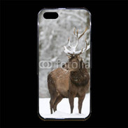 Coque iPhone 5/5S Premium Cerf en hiver 55