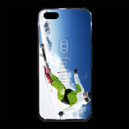 Coque iPhone 5/5S Premium Skieur en montagne