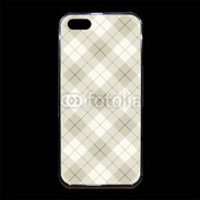 Coque iPhone 5/5S Premium Effet écossais beige clair