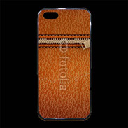 Coque iPhone 5/5S Premium Effet cuir avec zippe