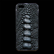 Coque iPhone 5/5S Premium Effet crocodile noir