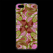Coque iPhone 5/5S Premium Ensemble floral Vert et rose