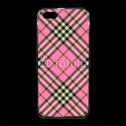 Coque iPhone 5/5S Premium Déco fashion rose et marron