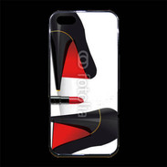 Coque iPhone 5/5S Premium Escarpins et tube de rouge à lèvres