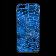 Coque iPhone 5/5S Premium Toile d'araignée bleue