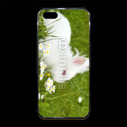 Coque iPhone 5/5S Premium Lapin blanc dans l'herbe