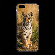 Coque iPhone 5/5S Premium Tigre au bord de l'eau