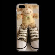 Coque iPhone 5/5S Premium peluche et converses