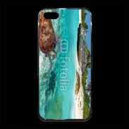 Coque iPhone 5/5S Premium Belle plage avec tortue