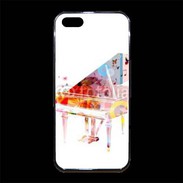 Coque iPhone 5/5S Premium Piano en dessin multicouleurs