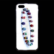 Coque iPhone 5/5S Premium Rangée de ballon de rugby