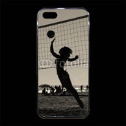 Coque iPhone 5/5S Premium Beach Volley en noir et blanc 115
