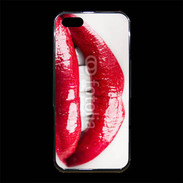 Coque iPhone 5/5S Premium Bouche sexy gloss rouge