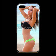 Coque iPhone 5/5S Premium Belle femme à la plage 10