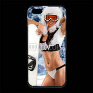 Coque iPhone 5/5S Premium Charme et snowboard