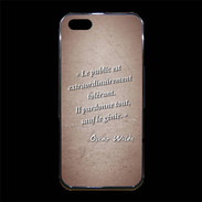 Coque iPhone 5/5S Premium Public génie Rouge Citation Oscar Wilde