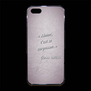 Coque iPhone 5/5S Premium Aimer Rose Citation Oscar Wilde