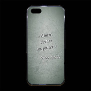 Coque iPhone 5/5S Premium Aimer Vert Citation Oscar Wilde