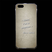 Coque iPhone 5/5S Premium Aimer Sepia Citation Oscar Wilde