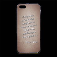 Coque iPhone 5/5S Premium Chaque fois Rouge Citation Oscar Wilde