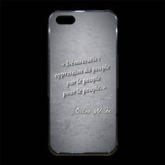 Coque iPhone 5/5S Premium Démocratie Noir Citation Oscar Wilde