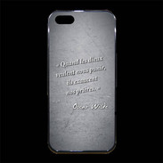 Coque iPhone 5/5S Premium Dieux prières Noir Citation Oscar Wilde
