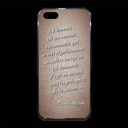 Coque iPhone 5/5S Premium Homme animal Rouge Citation Oscar Wilde