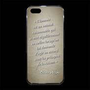 Coque iPhone 5/5S Premium Homme animal Sepia Citation Oscar Wilde