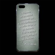 Coque iPhone 5/5S Premium Homme animal Vert Citation Oscar Wilde