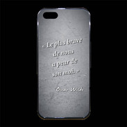 Coque iPhone 5/5S Premium Brave Noir Citation Oscar Wilde