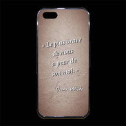 Coque iPhone 5/5S Premium Brave Rouge Citation Oscar Wilde