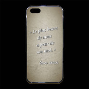 Coque iPhone 5/5S Premium Brave Sepia Citation Oscar Wilde