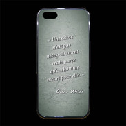 Coque iPhone 5/5S Premium Chose vraie Vert Citation Oscar Wilde